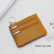 Load image into Gallery viewer, Genuine Leather Women Small Wallet Change Purses Zipper Card Holder Wallets