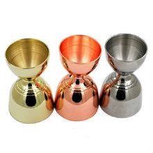 Load image into Gallery viewer, Stainless Steel Wine Measurer Ounce Cup Mixing Measuring Cup, Rose Gold, Gun Black, Tyrant Gold, Bronze, Mirror Light
