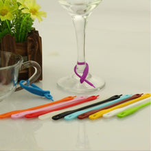 Load image into Gallery viewer, 12 PCS / Set Wine Glass Recognizer Creative Silicone Wine Glass Mark, Rope