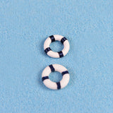 2 PCS Mini Lifebuoy Beach Seaside Model Material