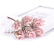 Load image into Gallery viewer, 2 Bunches Artificial Flowers Plant Pine Cone Bouquet for Wedding Christmas Decoration
