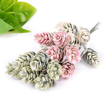 Load image into Gallery viewer, 2 Bunches Artificial Flowers Plant Pine Cone Bouquet for Wedding Christmas Decoration