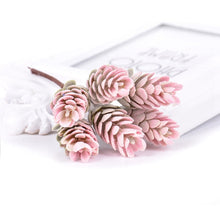 Load image into Gallery viewer, 2 Bunches Artificial Flowers Plant Pine Cone Bouquet for Wedding Christmas Decoration