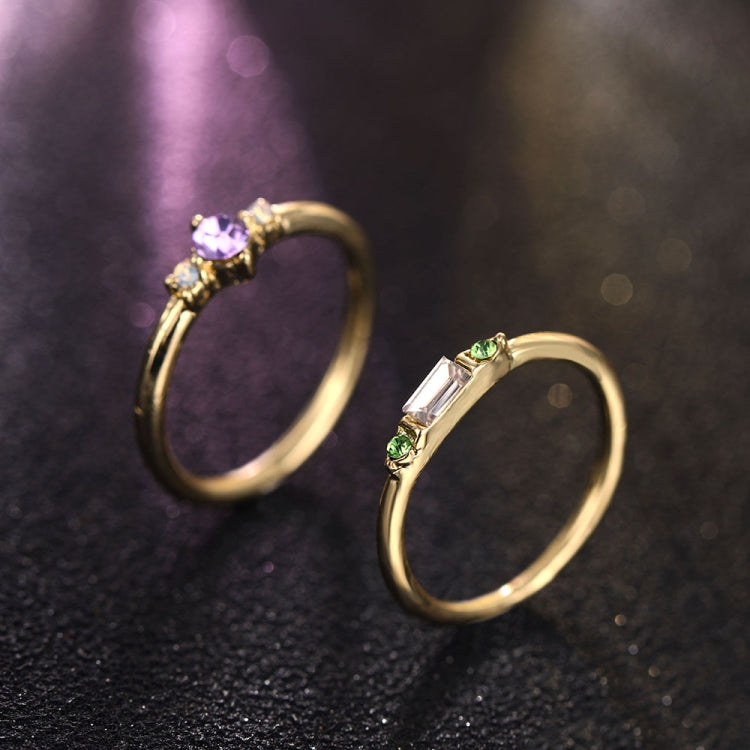 4 PCS Women Vintage Bohemian Crystal Zircon Ring Set, 6, 7, 8, 9, 5, 10, 11