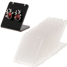 Load image into Gallery viewer, 10 Pcs/Set Earrings Shelf Display Stand Holder L Shape Rectangle Acrylic Professional Ear Stud Jewelry Show Bracket Rack Show