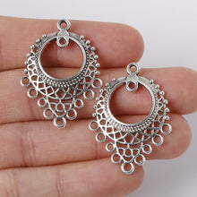 Load image into Gallery viewer, 6 PCS Zinc Alloy Antique Silver DIY Metal Charms Pendants