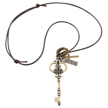Load image into Gallery viewer, Fashion Retro Large Crown Key Pendants