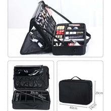 Load image into Gallery viewer, Makeup Bag Embroidery Manicure Portable Clapboard Toolbox, Mini, Small, Medium, Large, Large With Mirror, Extra Large