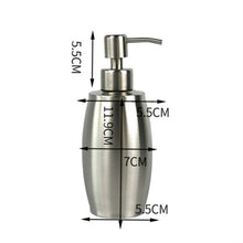 Load image into Gallery viewer, Stainless Steel Soap Dispenser Oval Hand Sanitizer Bottle, SH158