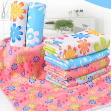 Load image into Gallery viewer, 4 PCS / Set Microfiber Printed Flowers Cloth Cleaning Cloth, Microfiber Printed Towels
