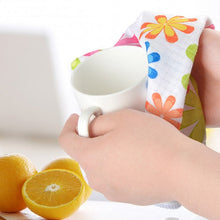 Load image into Gallery viewer, 4 PCS / Set Microfiber Printed Flowers Cloth Cleaning Cloth, Microfiber Printed Towels