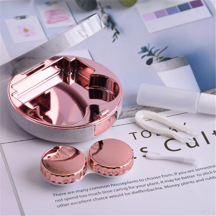 Marbling Plating Color Contact Lens Case Glasses Box