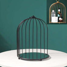 Load image into Gallery viewer, Cosmetic Storage Rack Bird Cage Desktop Shelf Dresser Skin Care Finishing Rack, Small Black, Large Black, Small Gold, Large Gold
