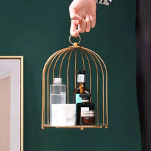 Load image into Gallery viewer, Cosmetic Storage Rack Bird Cage Desktop Shelf Dresser Skin Care Finishing Rack, Small Black, Large Black, Small Gold, Large Gold