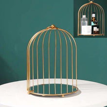Load image into Gallery viewer, Cosmetic Storage Rack Bird Cage Desktop Shelf Dresser Skin Care Finishing Rack, Small Black, Large Black, Small Gold, Large Gold