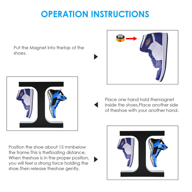 LM-011 LED Lighting Magnetic Levitation Shoes Display Stand