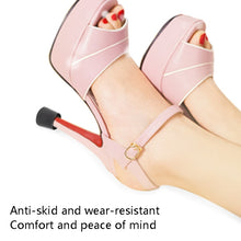 Load image into Gallery viewer, 4 Pairs Noise Cancelling Heel Covers Anti-Slip High Heels Protective Caps, XS, S, M, L