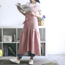 Load image into Gallery viewer, Cotton Linen Fishtail Long Slim Fit Apron Florist Manicure Shop Overalls