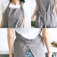 Load image into Gallery viewer, Cotton Linen Fishtail Long Slim Fit Apron Florist Manicure Shop Overalls