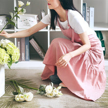 Load image into Gallery viewer, Cotton Linen Fishtail Long Slim Fit Apron Florist Manicure Shop Overalls