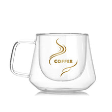 Load image into Gallery viewer, Double Wall Mug Office Mugs Heat Insulation Double Coffee Mug Coffee Glass Cup, Labeled, No label