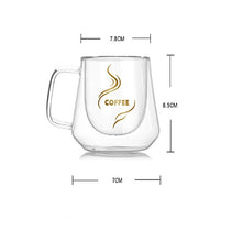 Load image into Gallery viewer, Double Wall Mug Office Mugs Heat Insulation Double Coffee Mug Coffee Glass Cup, Labeled, No label