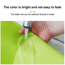 Load image into Gallery viewer, 2 PCS Kitchen Dinning Table Placemat Napkins Heat Resistant PVC Stripe Mat Placemats Manteles Doilies Coaster Cup Pad
