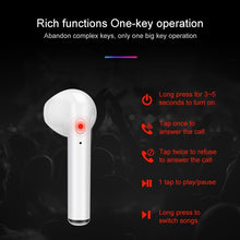 Load image into Gallery viewer, I7s Binaural Wireless Bluetooth Headset TWS Earphone with Charging Bin Plating