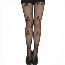 Load image into Gallery viewer, Sexy Fishnet Skull Print Stretch Pantyhose