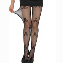 Load image into Gallery viewer, Sexy Fishnet Skull Print Stretch Pantyhose