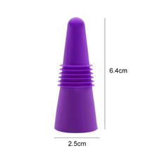 Load image into Gallery viewer, Food Grade Silicone Wine Stopper Creative Preservation Bottle Stopper, Preservation Bottle Stopper(Purple), Preservation Bottle Stopper(Red), Preservation Bottle Stopper(Blue), Preservation Bottle Stopper(Green)