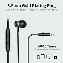 Load image into Gallery viewer, Langsdom M305 Bass Earphone for Phone 3.5mm In-ear Metal Earphones with HD Mic Earbuds for xiaomi iPhone Samsung