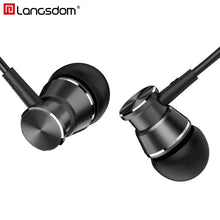 Load image into Gallery viewer, Langsdom M305 Bass Earphone for Phone 3.5mm In-ear Metal Earphones with HD Mic Earbuds for xiaomi iPhone Samsung