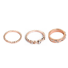 Load image into Gallery viewer, 5 PCS/Set Fashion Women Rose Gold Rhinestone Elegant Rings Jewelry Set, 6, 7, 8, 10