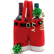 Load image into Gallery viewer, Santa Claus Suspenders Pants Candy Bottle Gift Bag Decoration, Santa Claus Bottle Bag