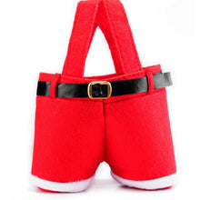 Load image into Gallery viewer, Santa Claus Suspenders Pants Candy Bottle Gift Bag Decoration, Santa Claus Bottle Bag