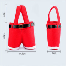 Load image into Gallery viewer, Santa Claus Suspenders Pants Candy Bottle Gift Bag Decoration, Santa Claus Bottle Bag