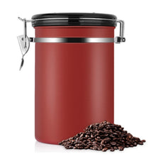 Load image into Gallery viewer, Coffee Container Stainless Steel Tea Storage Chests Black Kitchen Sotrage Canister Coffee Tea Caddies Teaware