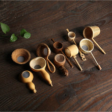 Load image into Gallery viewer, Bamboo Woven Creative Filter Reusable Filter Tea Colander Gadget, Calabash Double Section Tea Leak, Calabash Single Section Tea Leak, Bamboo Root Tea Leak, Bamboo Pole Gauze Plum Tea Leak, Bamboo Pole Hole Tea Leak, Rattan Tea Drain with Handle        ...