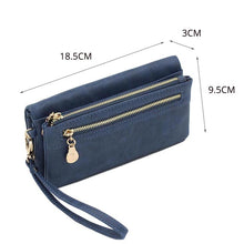 Load image into Gallery viewer, Women Long Wallet Female High Capacity Double Zippers Clutch Purse