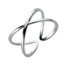 Load image into Gallery viewer, Sterling Silver Simple Cross Open Ring Jewelry