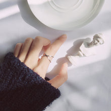 Load image into Gallery viewer, Sterling Silver Simple Cross Open Ring Jewelry