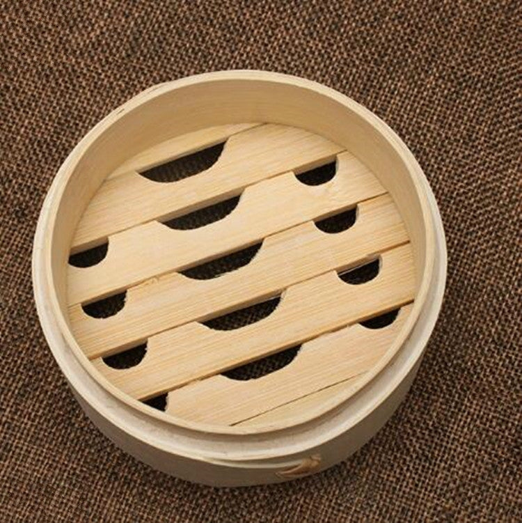 Xiaolongbao Bamboo Steamer Household Steamed Dumpling Cage Drawer Multi Layer Deepened Bamboo Steaming Rack, 10cm Cover, 10cm Cage, 13cm Cover, 13cm Cage
