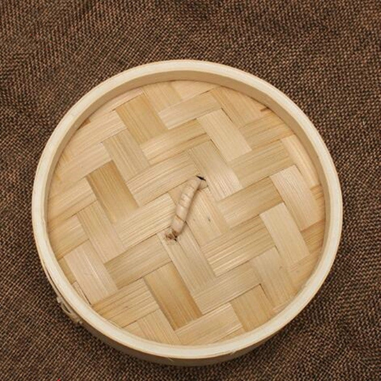 Xiaolongbao Bamboo Steamer Household Steamed Dumpling Cage Drawer Multi Layer Deepened Bamboo Steaming Rack, 10cm Cover, 10cm Cage, 13cm Cover, 13cm Cage