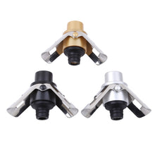 Load image into Gallery viewer, Push-button Stainless Steel Pumping Champagne Stopper Sparkling Champagne Snap Wing Vacuum Wine Stopper, 2 PCS  Push-button Wine Bottle Stopper(Black), 2 PCS  Push-button Wine Bottle Stopper(Gold), 2 PCS  Push-button Wine Bottle Stopper(Silver)