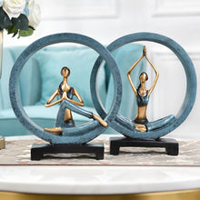 Load image into Gallery viewer, Modern Abstract Art Resin Yoga Pose Statue Yoga Studio Decorations