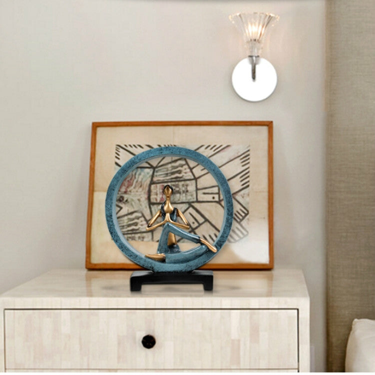 Modern Abstract Art Resin Yoga Pose Statue Yoga Studio Decorations