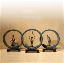 Load image into Gallery viewer, Modern Abstract Art Resin Yoga Pose Statue Yoga Studio Decorations