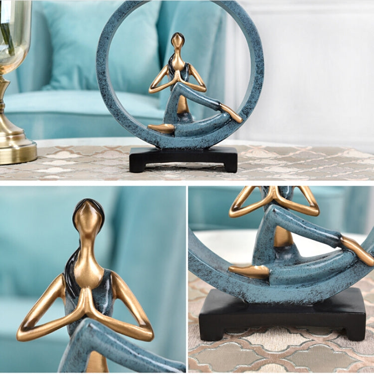 Modern Abstract Art Resin Yoga Pose Statue Yoga Studio Decorations