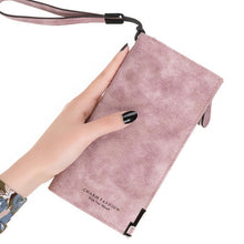 Load image into Gallery viewer, Fashion Ladies Zipper Long Dull Polish Retro PU Leather Wallet Clutch Coin Purse